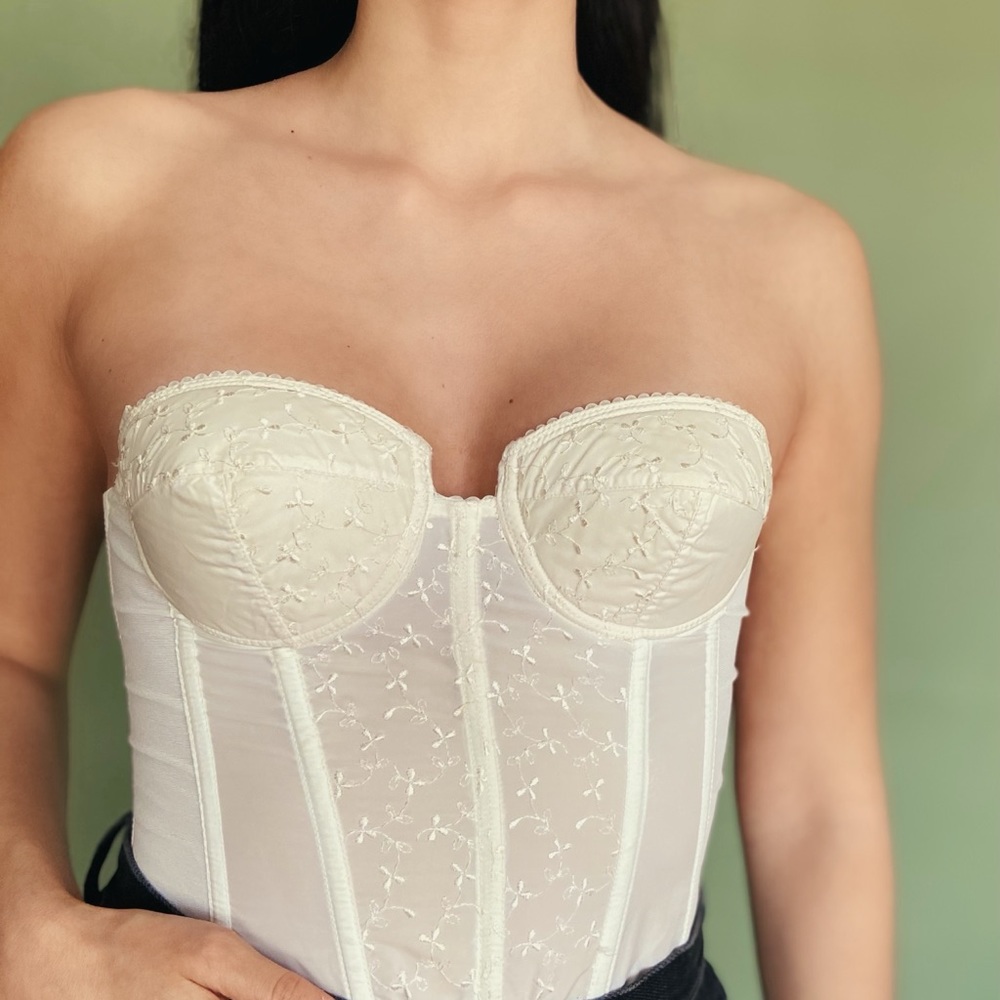 Stunning vintage embroidered bustier